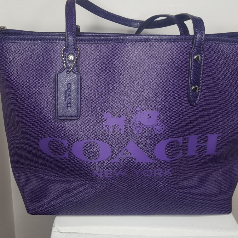 Purple coach bag